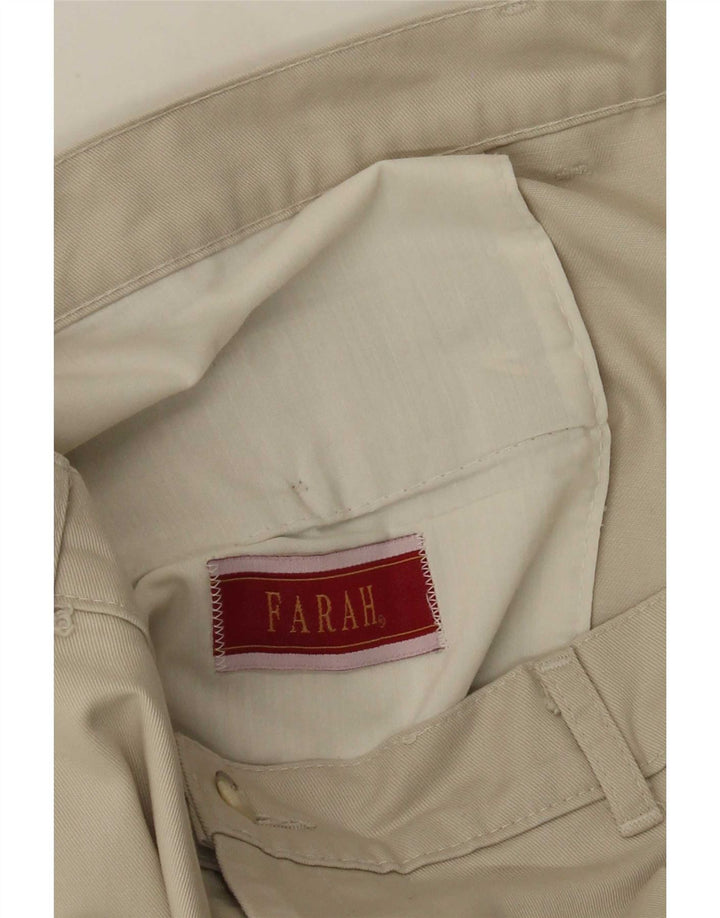 Calça Chino Masculina Farah Pegged W34 L28 Bege