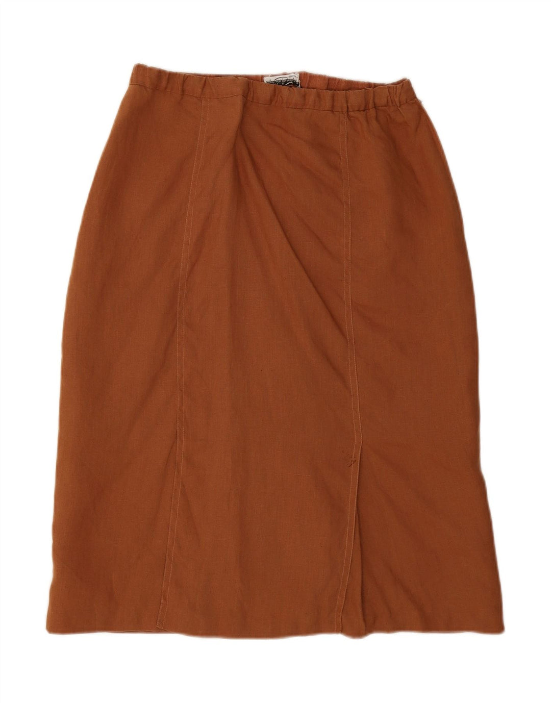 Saia reta feminina VINTAGE W28 marrom médio