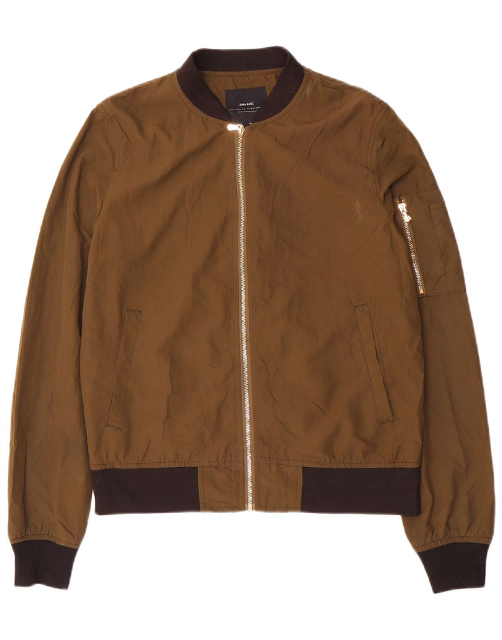 Jaqueta Bomber Oversized Feminina Zara Reino Unido 6 XS Marrom