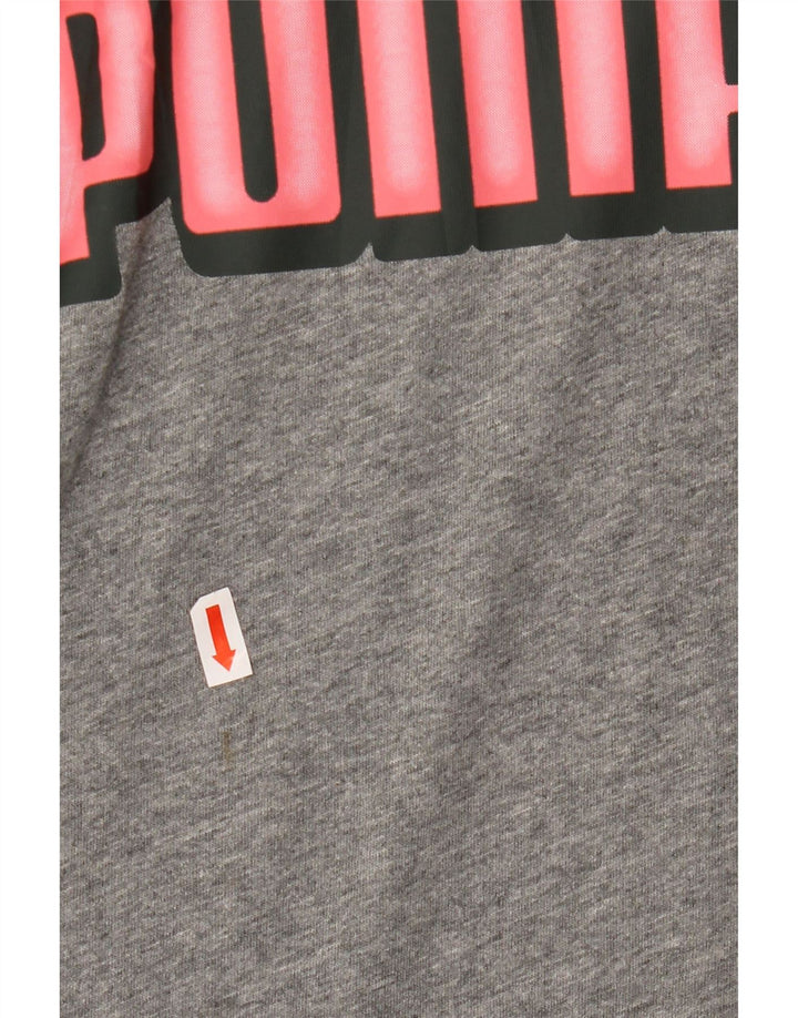 Camiseta gráfica masculina PUMA grande cinza