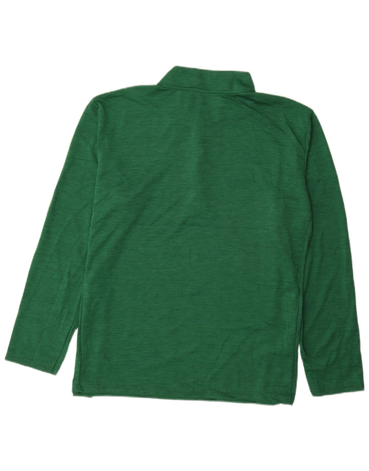 Russell Athletic Mens Top com decote em zíper manga comprida 2XL verde
