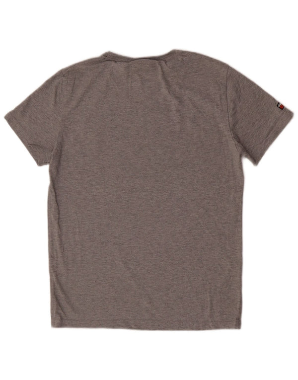 Superdry Mens Extra Slim Graphic T-Shirt Top Grande Algodão Cinza