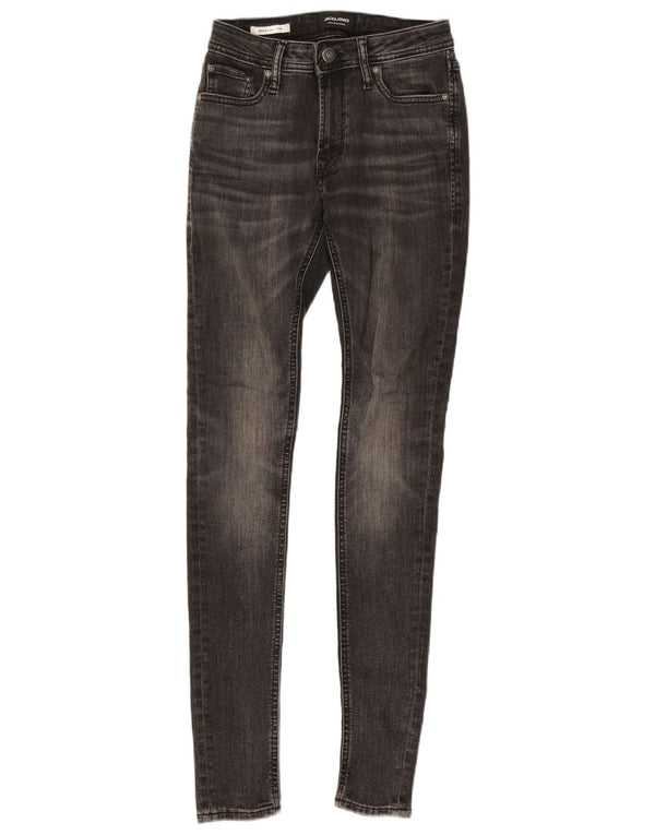 Jack & Jones masculino spray em jeans skinny W28 L32 algodão cinza