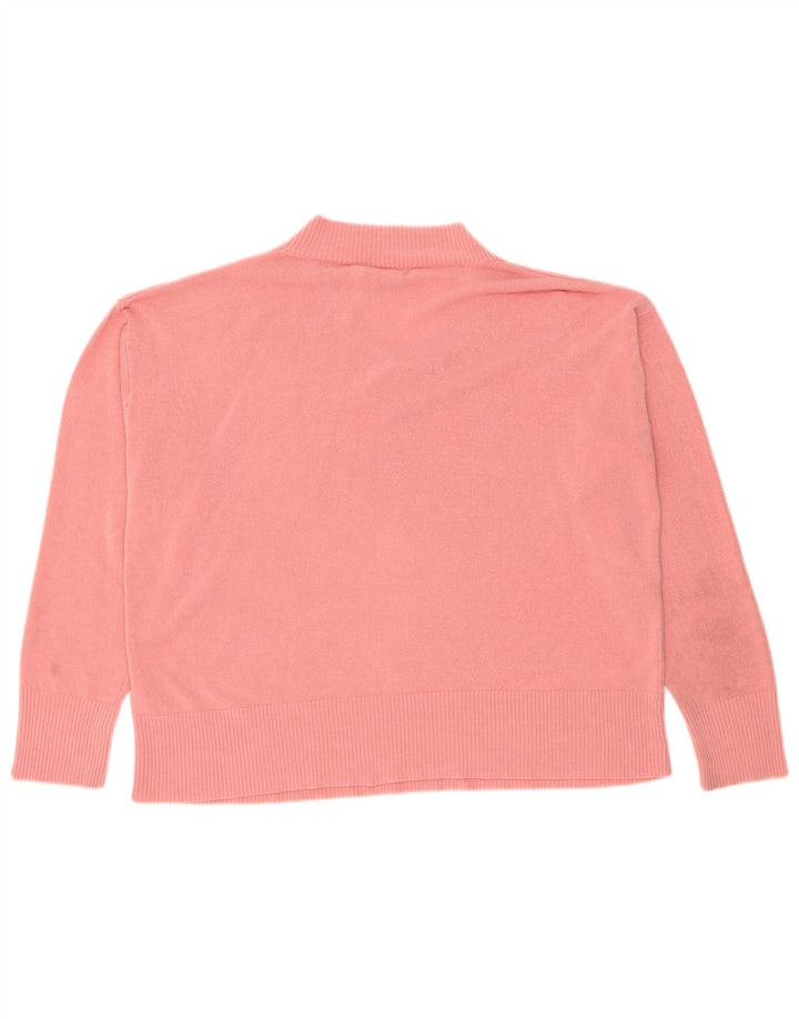 Suéter feminino Marks & Spencer grande com decote em V Reino Unido 16 grande rosa