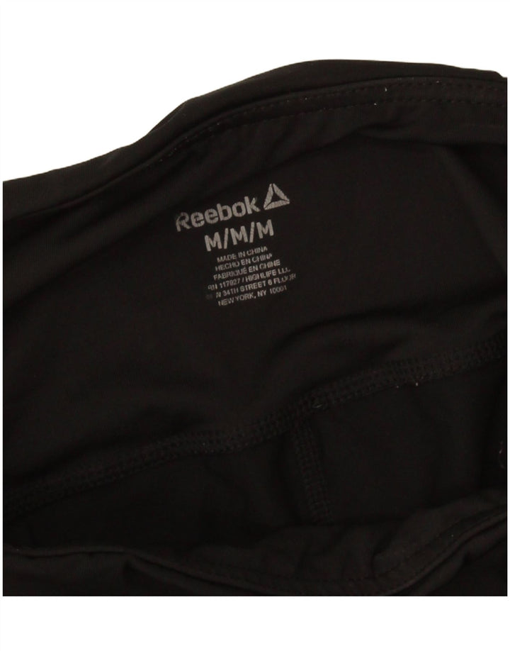 Leggings Reebok Graphic Capri Femininas UK 12 Médio Preto