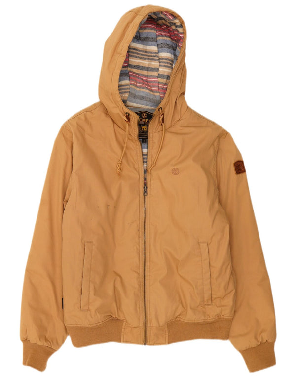 Element Mens Hooded Bomber Jacket UK 36 Pequeno Poliéster Bege