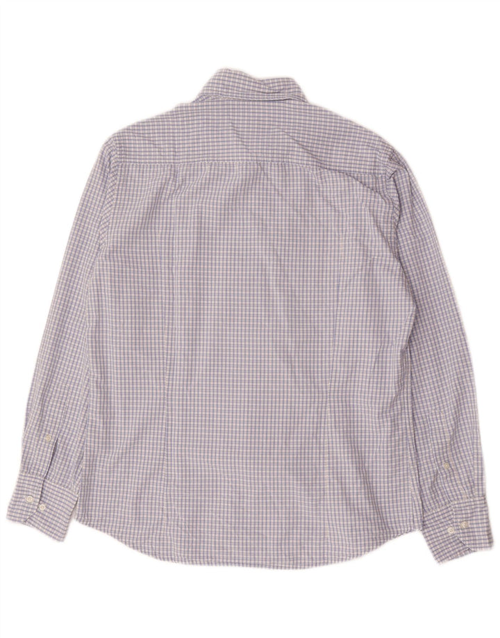 Camisa masculina KAPPA grande algodão guingão azul
