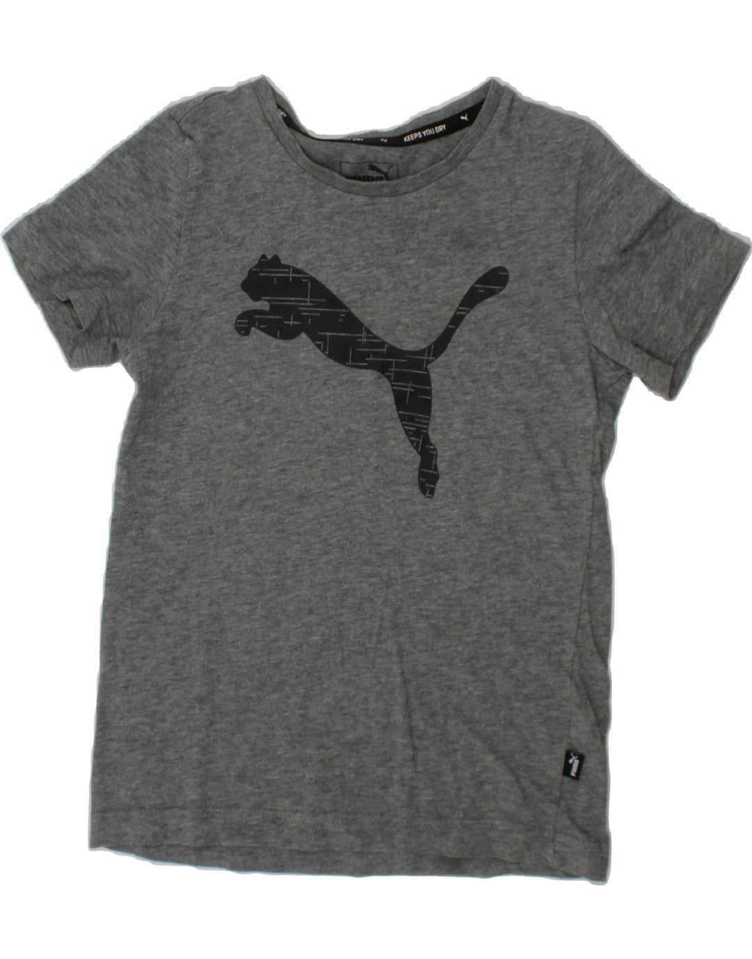 PUMA Boys Graphic T-Shirt Top 5-6 Years Grey Vintage Puma and Second-Hand Puma from Messina Hembry 