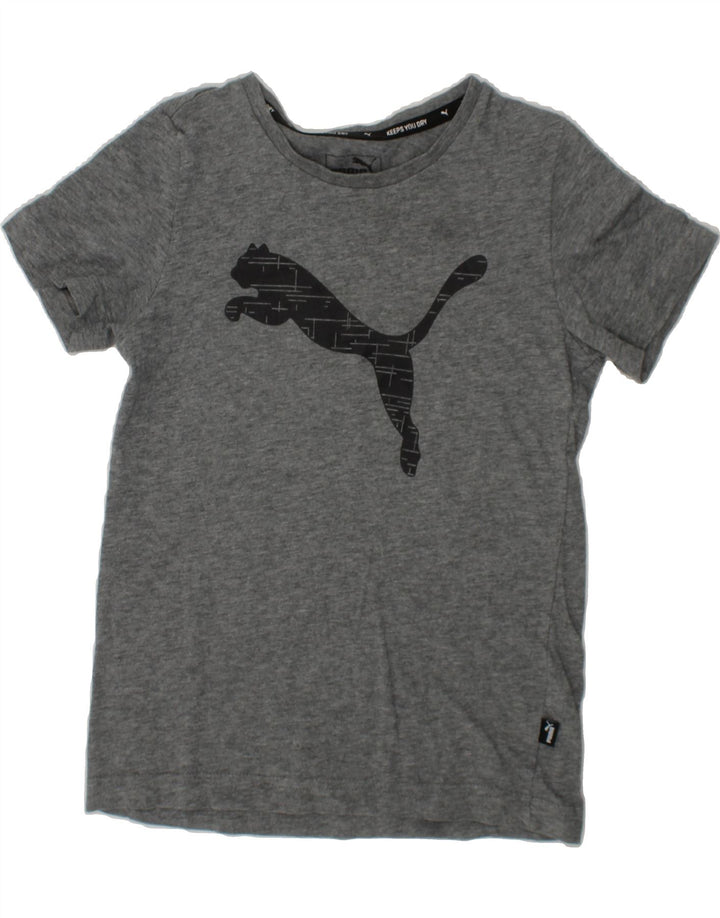PUMA Boys Graphic T-Shirt Top 5-6 Years Grey Vintage Puma and Second-Hand Puma from Messina Hembry 