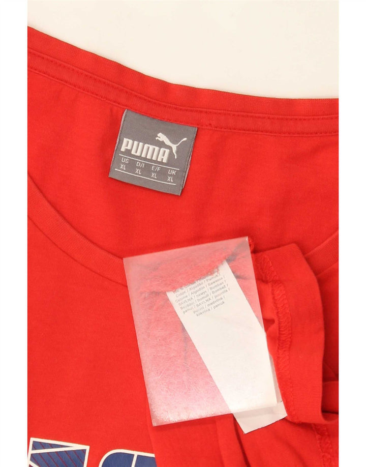 Puma Camiseta Masculina Graphic Top XL Algodão Vermelho
