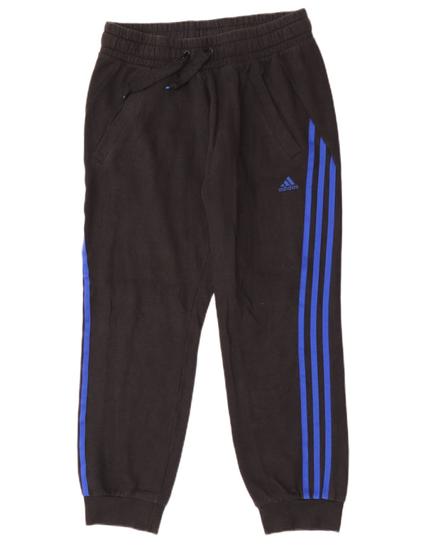 Calça de treino feminina Adidas Joggers UK 8/10 pequeno algodão preto