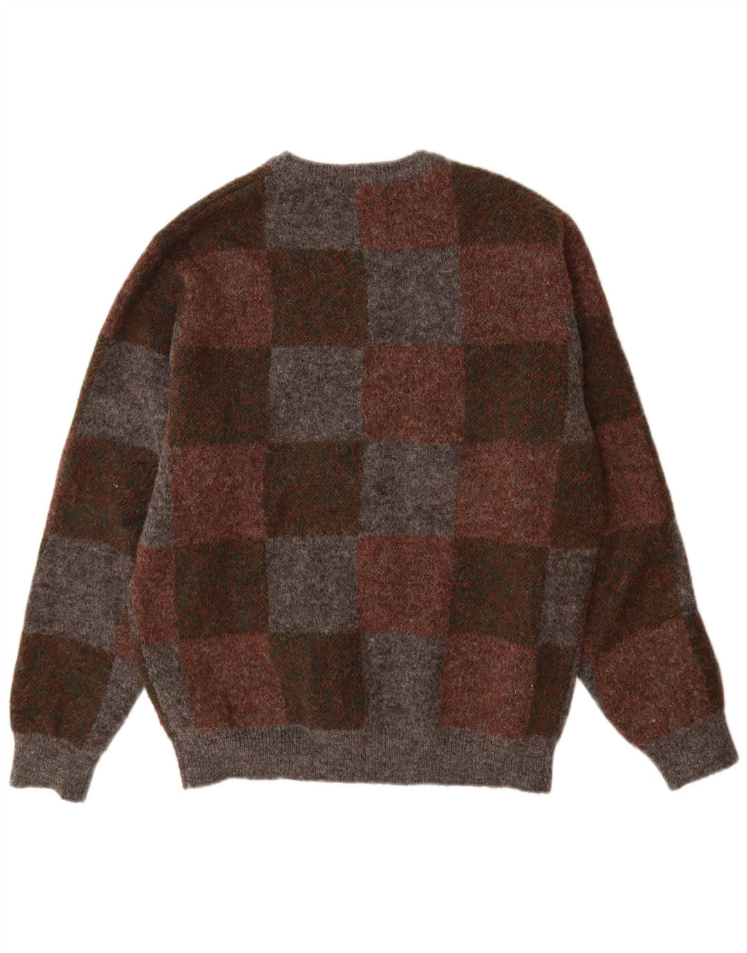 Zara Suéter masculino com gola redonda XL poliéster geométrico multicolorido