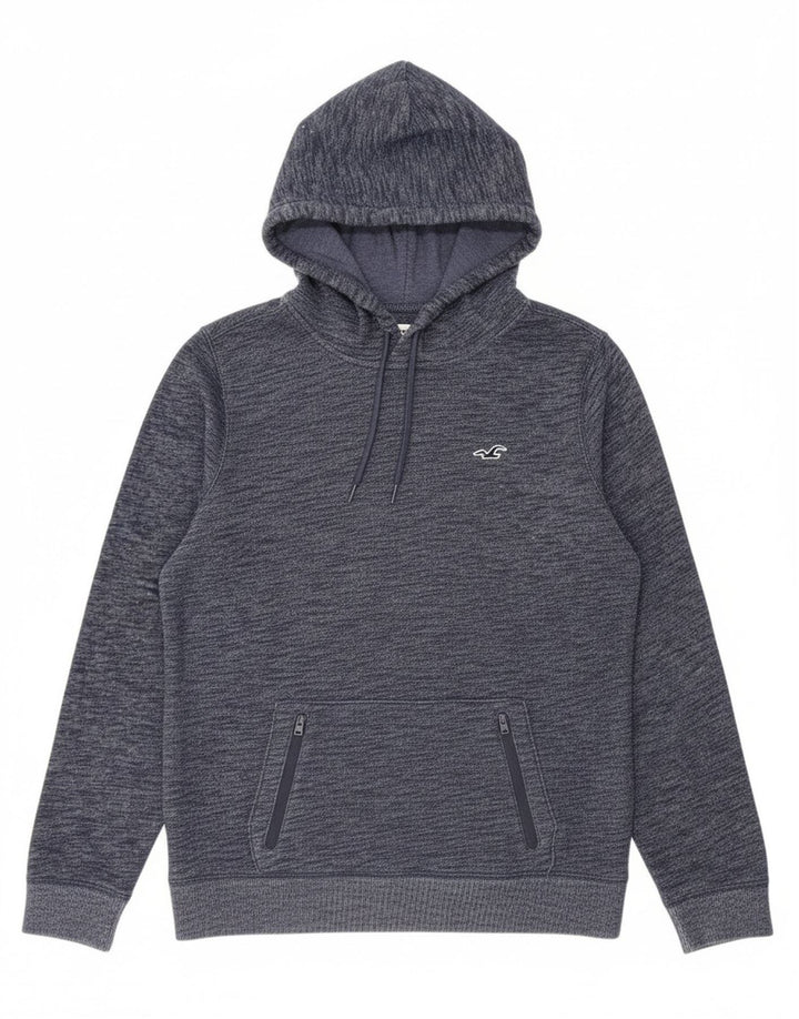 HOLLISTER moletom com capuz masculino médio azul marinho