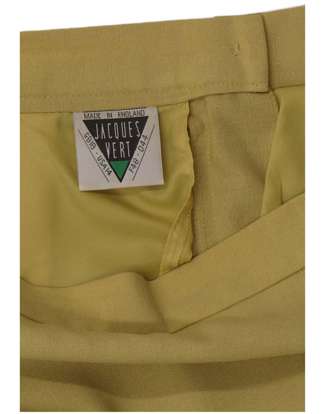 Saia feminina midi reta de cintura alta JAQUES VERT Reino Unido 18 XL W33 verde