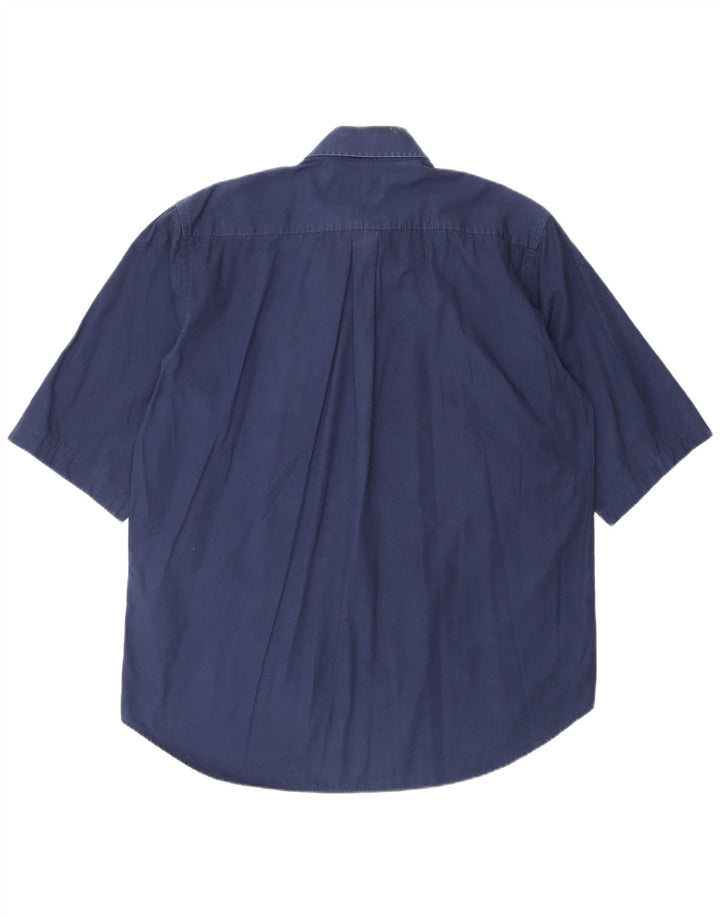 Camisa masculina Fila de manga curta grande algodão azul marinho