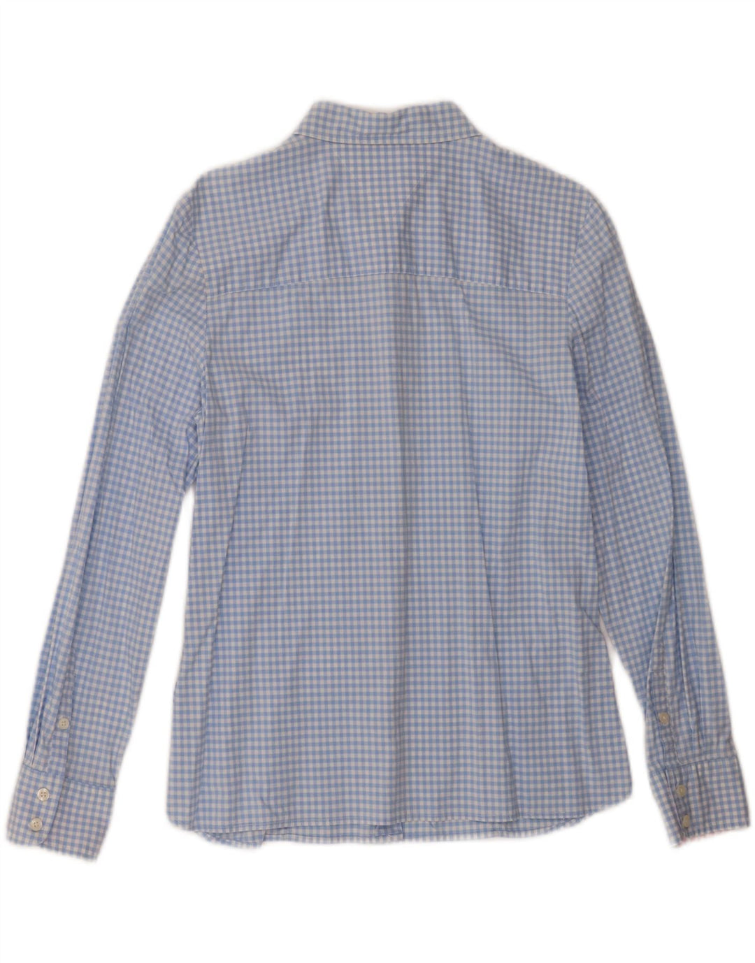 Camisa Tommy Hilfiger Feminina UK 14 Grande Algodão Gingham Azul