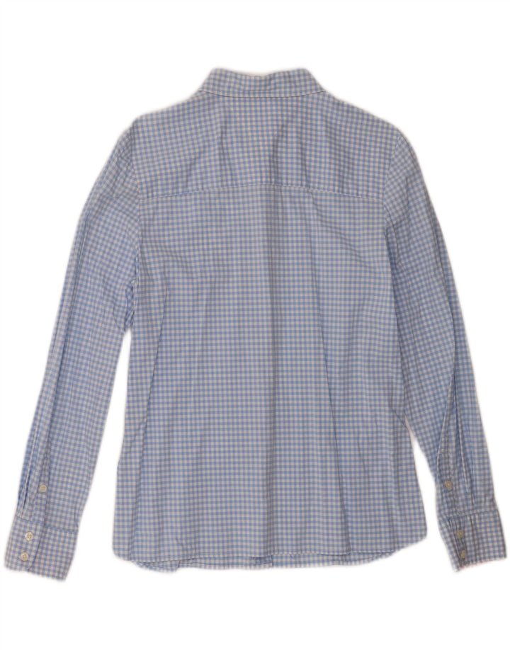 Camisa Tommy Hilfiger Feminina UK 14 Grande Algodão Gingham Azul