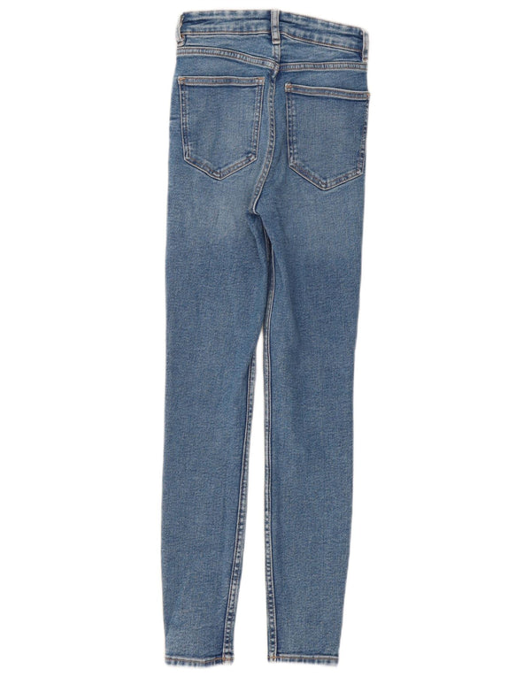 Calça jeans skinny feminina Zara EU 34 2XS W24 L28 azul algodão