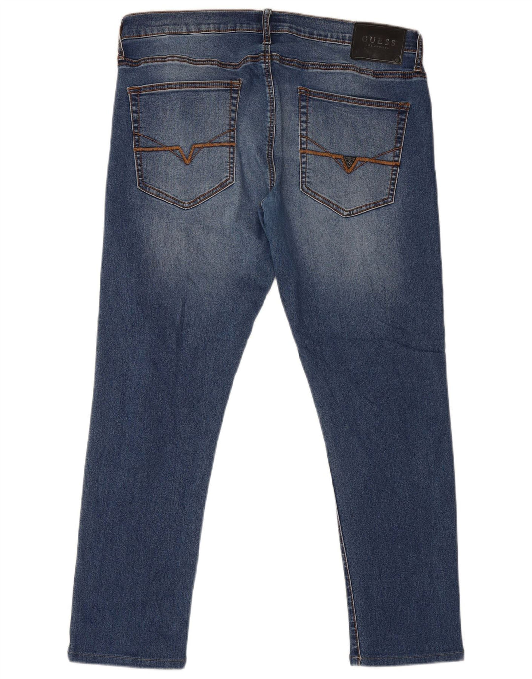 Guess Mens Slim Jeans W36 L28 Azul Algodão