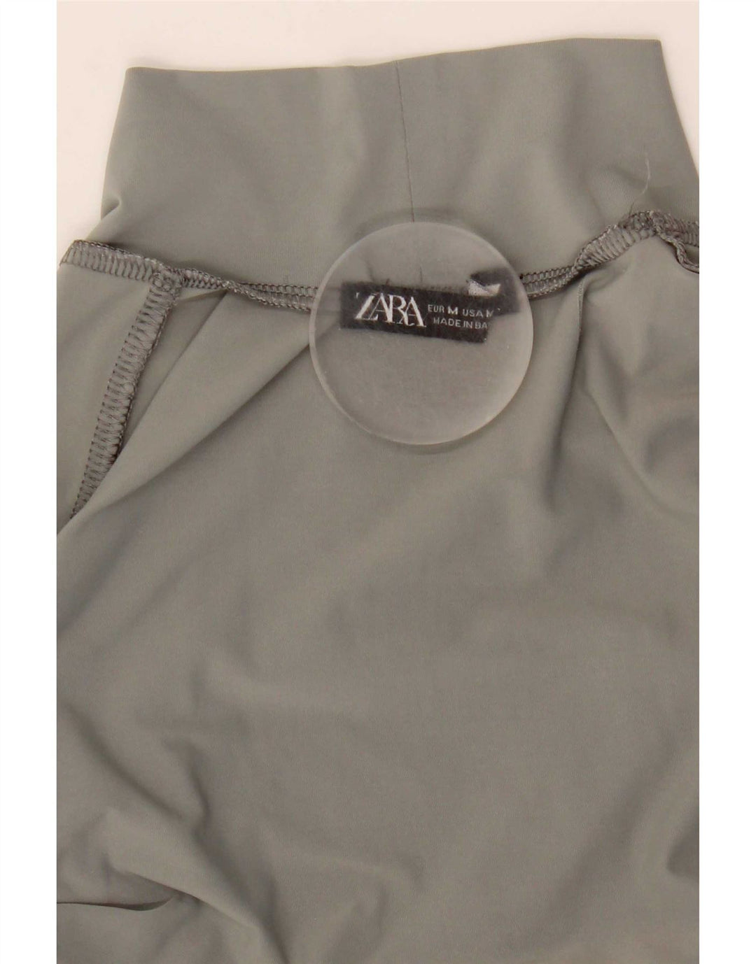 Macacão feminino de manga comprida Zara UK 12 nylon cinza médio
