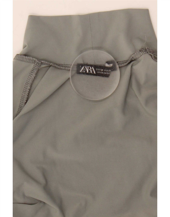 Macacão feminino de manga comprida Zara UK 12 nylon cinza médio
