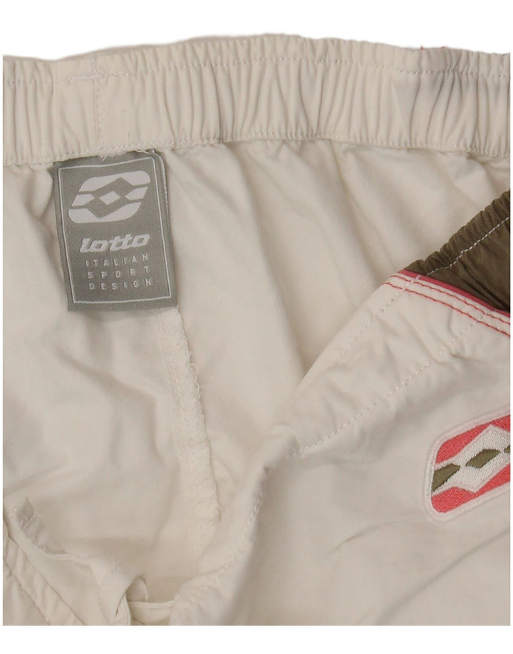 LOTTO Bermuda esportiva feminina UK 16 grande bloco colorido branco