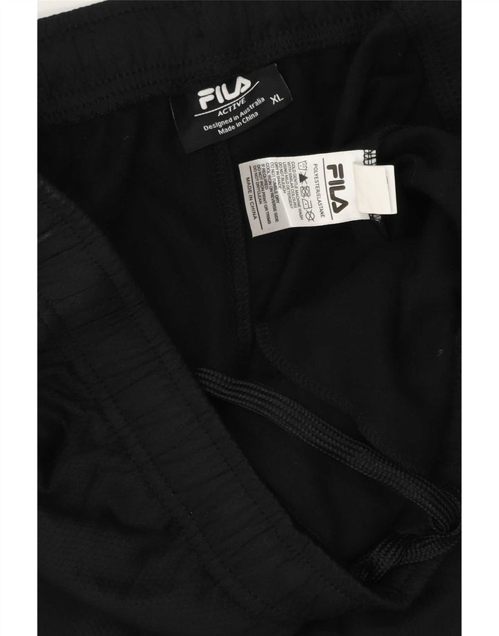 Calça de treino masculina Fila XL preto poliéster