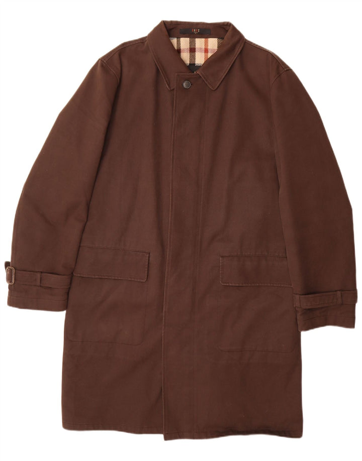 Sobretudo masculino DAKS IT 50 grande algodão marrom
