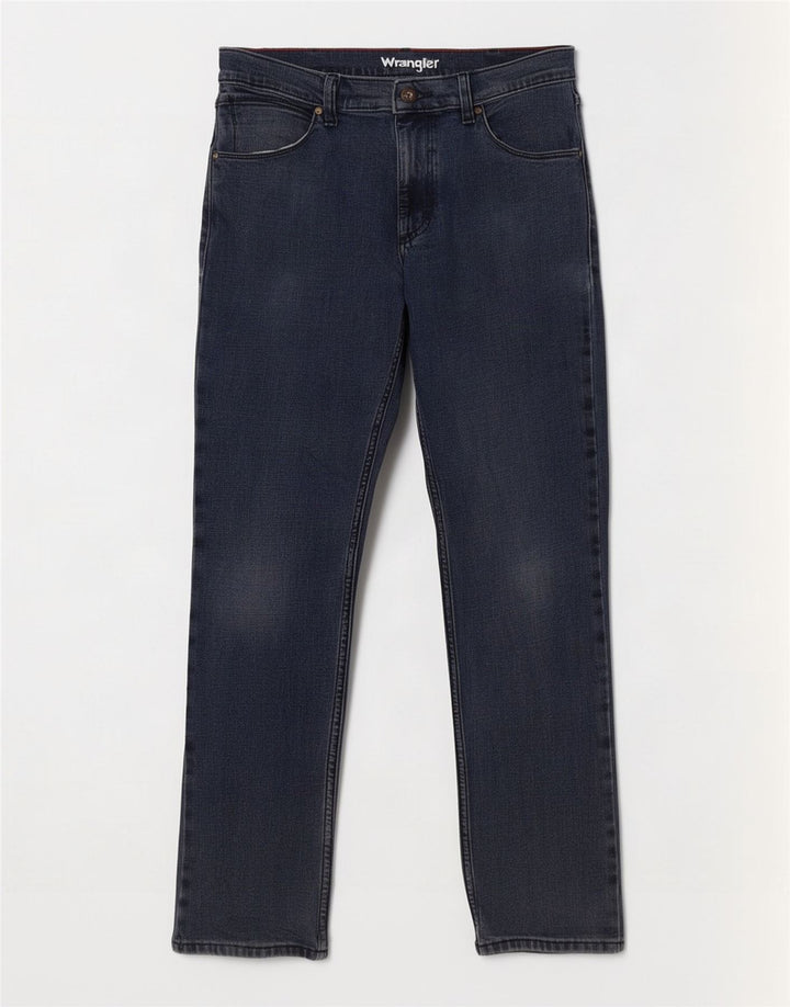 Wrangler Mens Jeans Slim W32 L32 Azul Marinho Algodão