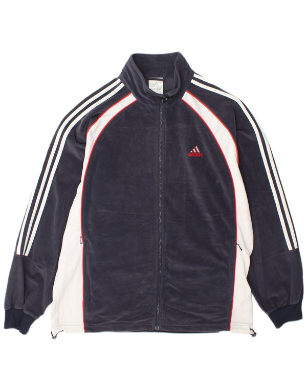 Adidas Mens Tracksuit Top Jacket UK 40/42 Médio Azul Marinho Colorblock