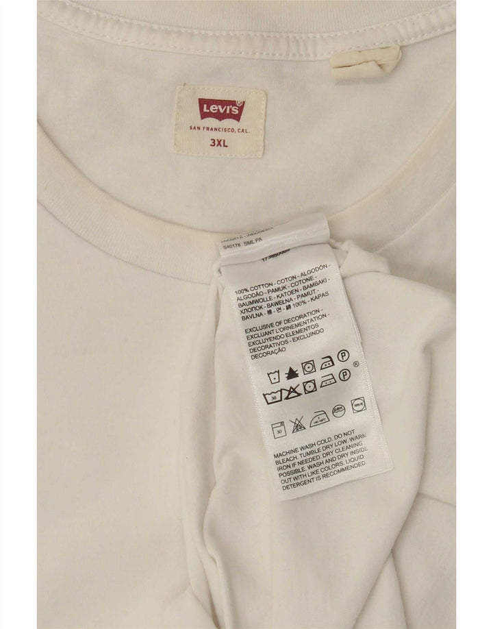 Camiseta masculina Levi's Top 3XL algodão branco