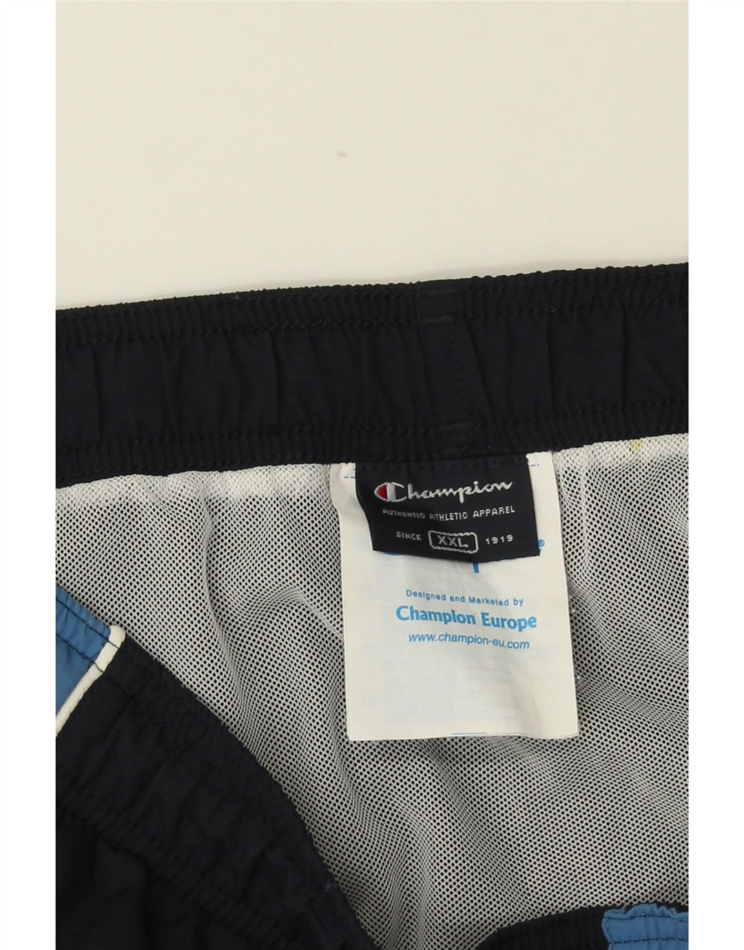 Shorts de natação masculino Champion 2XL azul marinho poliamida colorblock