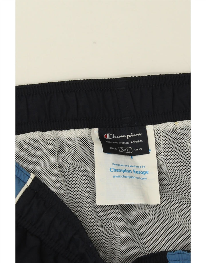 Shorts de natação masculino Champion 2XL azul marinho poliamida colorblock
