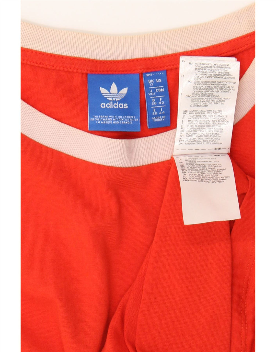 Camiseta Adidas Feminina Top UK 12 Médio Algodão Vermelho