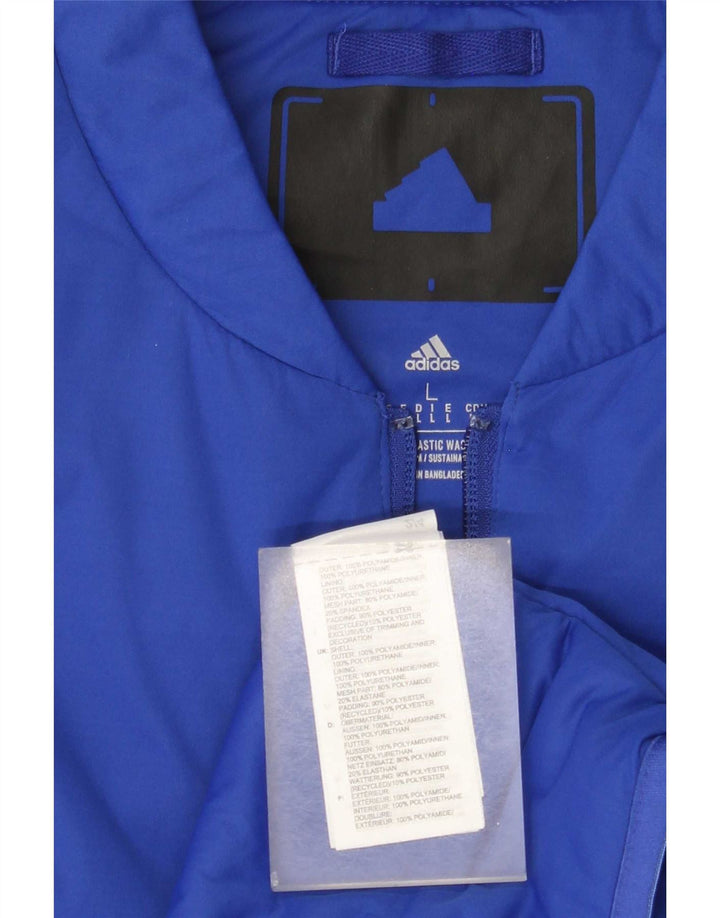 Adidas masculino sem mangas agasalho jaqueta grande azul poliamida