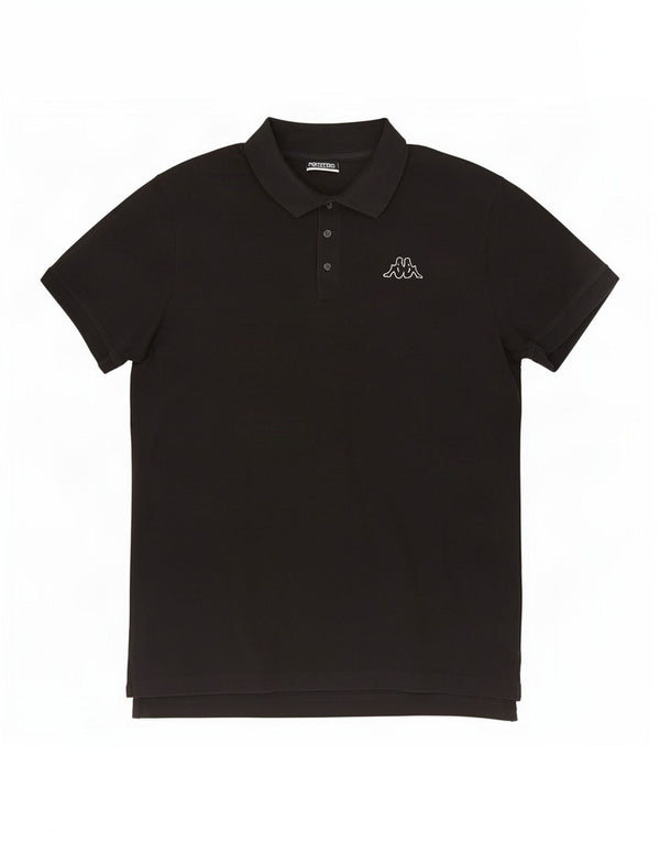 Camisa polo masculina Kappa grande algodão preto