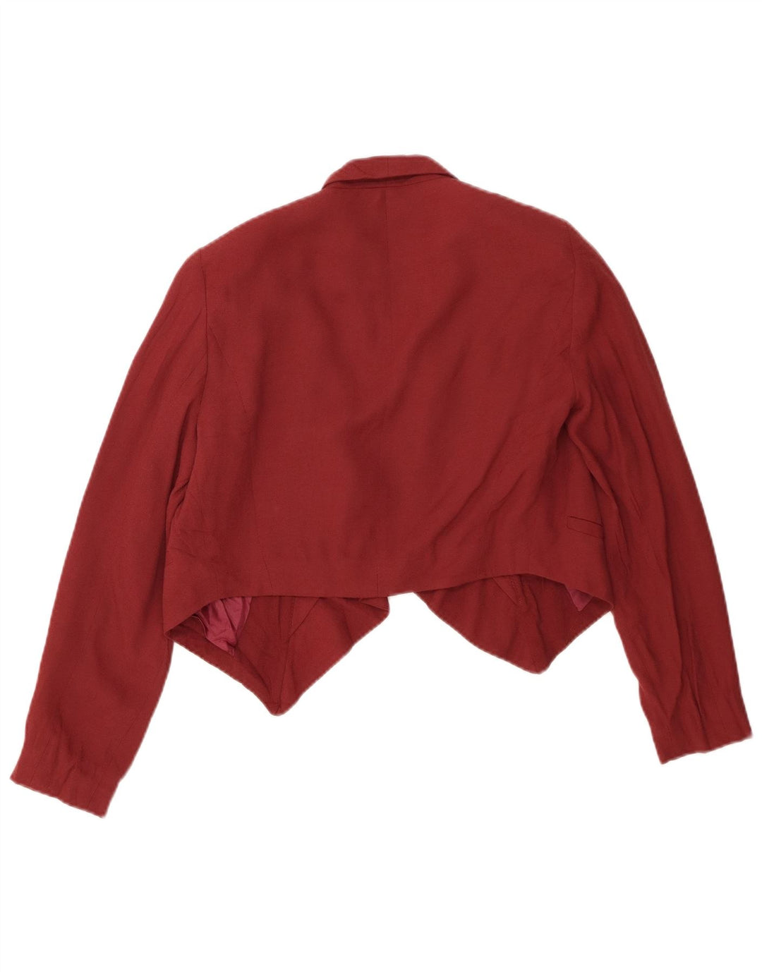 Jaqueta Blazer Feminina Topshop Crop Open UK 8 Pequena Viscose Marrom