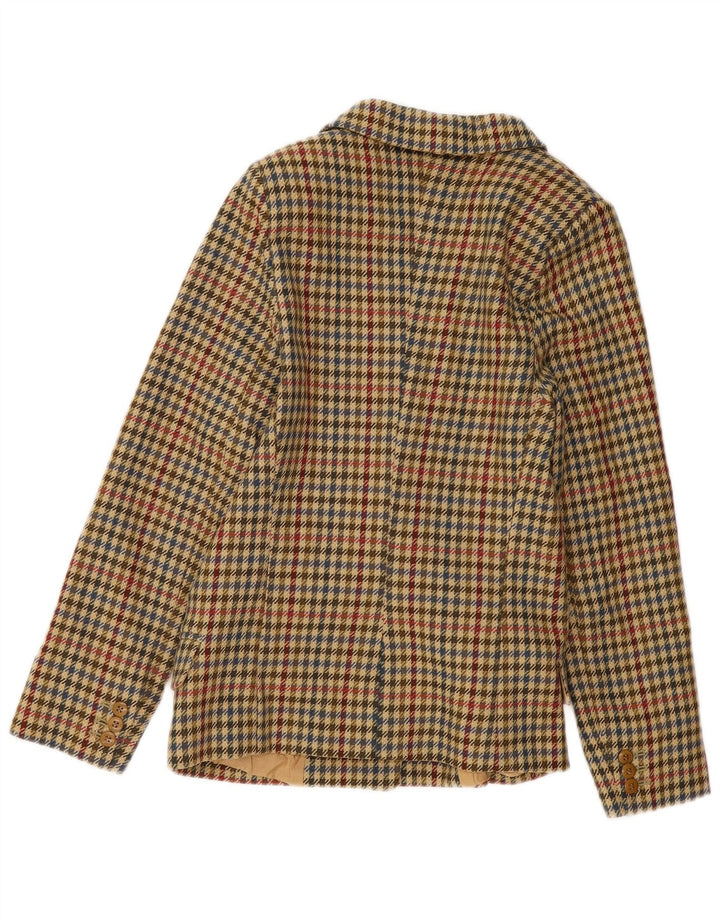 Max Mara Jaqueta Blazer Feminina Weekend 2 Botões Reino Unido 18 XL Verde Houndstooth