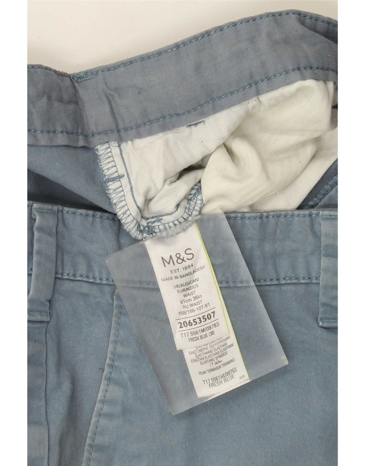 Shorts Chino masculino Marks & Spencer W36 grande algodão azul