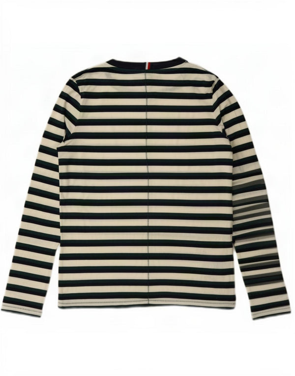 Tommy Hilfiger Mens Top Long Sleeve Small Green Striped Lyocell