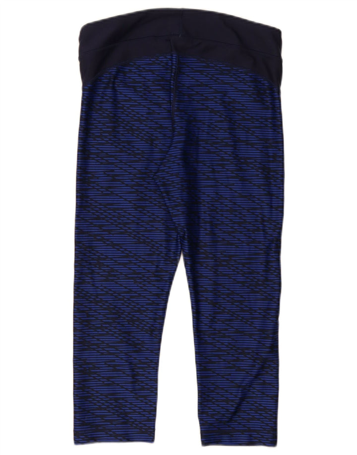UNDER ARMOUR Leggings capri feminino Reino Unido 14 médio azul marinho geométrico