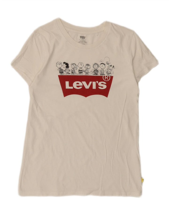 Camiseta feminina Levi's Peanuts Graphic UK 6 XS Branco