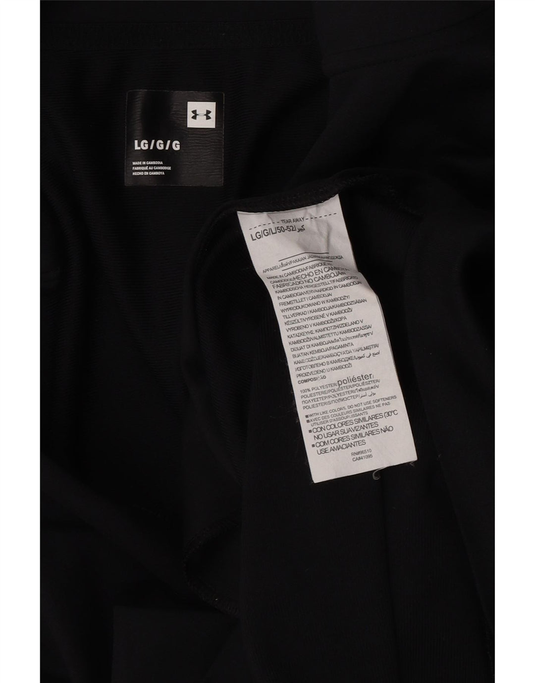 Under Armour Mens Treino Top Jacket Grande Poliéster Colorblock Preto