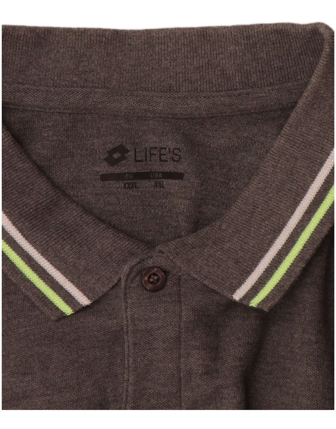 Camisa polo masculina LOTTO 2XL algodão cinza