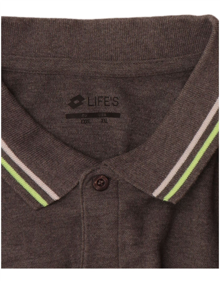 Camisa polo masculina LOTTO 2XL algodão cinza