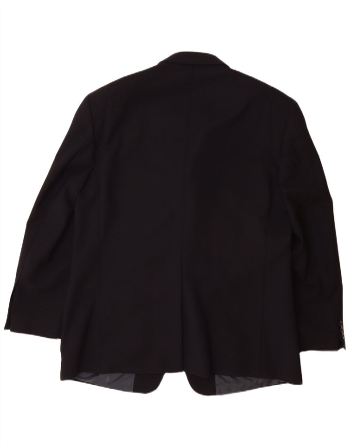 Jaqueta blazer masculina Cerruti 1881 com 3 botões Reino Unido 40 grande lã virgem azul marinho
