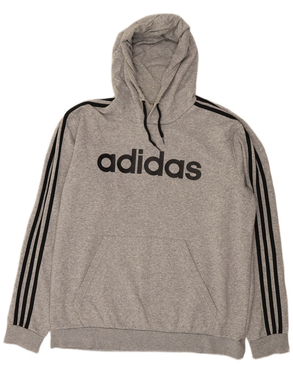 Adidas Mens Graphic Hoodie Jumper XL Cinza Algodão