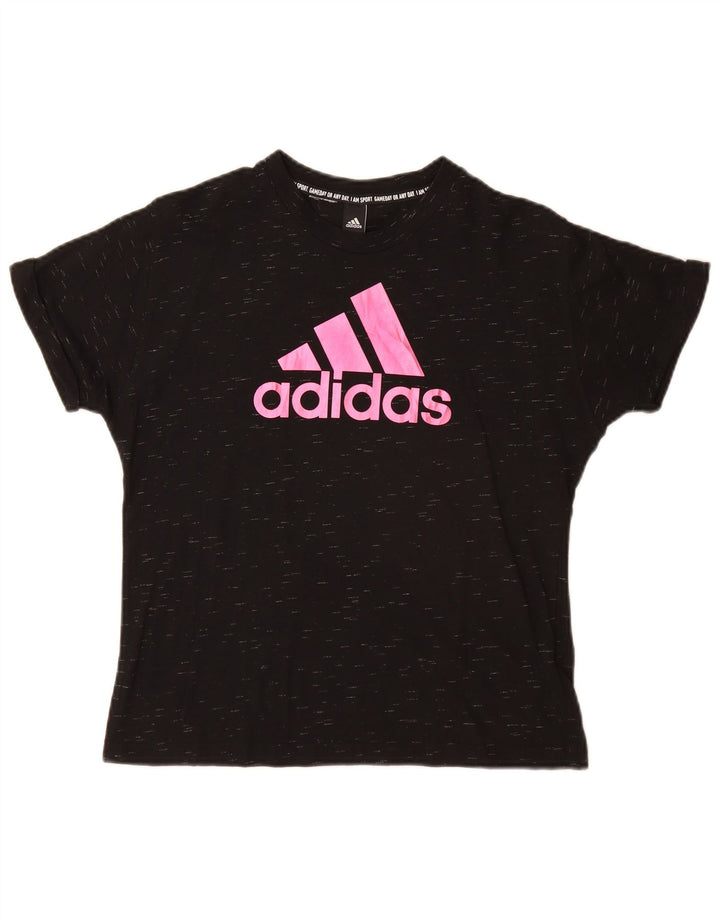 Camiseta Adidas Feminina Graphic Top UK 12 Médio Preto Flecked