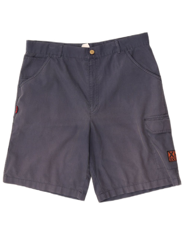 XS Exes Mens Cargo Shorts IT 48 Medium W38 Navy Blue