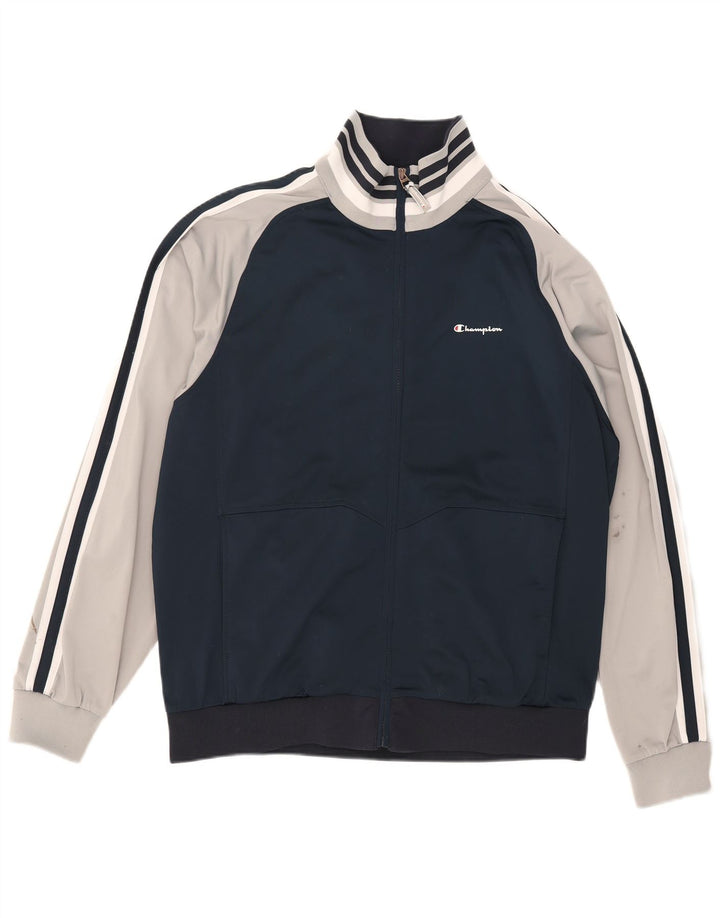 Jaqueta masculina de agasalho Champion XL azul marinho colorblock